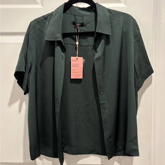 Quince Silk Short Sleeve Blouse - Picture 4 of 5